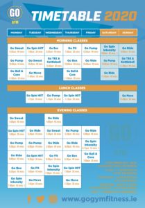 Timetable 2020